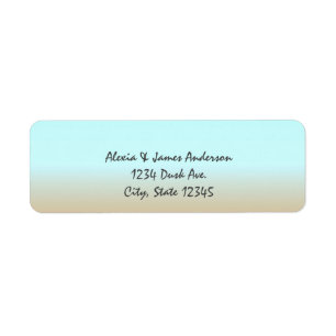 Beach Ombre Elegante Einladungsanschrift Labels