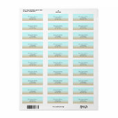 Beach Ombre Elegante Einladungsanschrift Labels (Vorne)