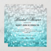 Beach Ombre Glitzer Lights Brautparty Einladung (Vorne/Hinten)