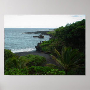 Beach on the Road to Hana, Maui Hawaii Poster