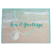 Beach Ornamente Meas n Greetings Große Geschenktüte (Vorderseite)