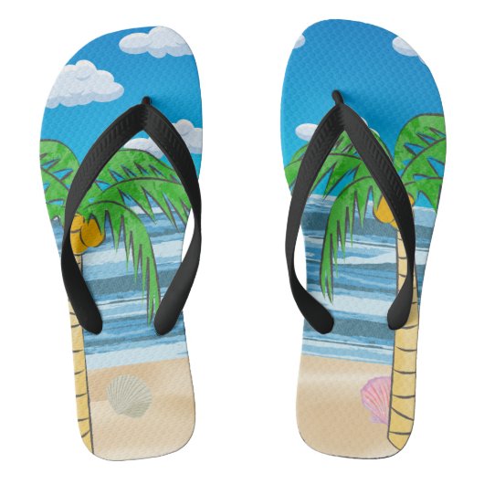Beach Pair von Flip Flops Badesandalen (Fußbett)