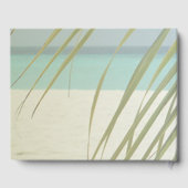 Beach Palm Blätter Hearts Wedding Gästebuch (Rückseite)