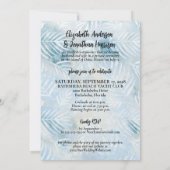 Beach Palm Blätter Nur verheiratet Foto Tropical Einladung (Rückseite)