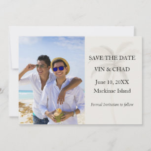 Beach Palm Foto Save the Date