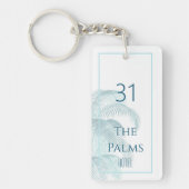 Beach Palm Hotel Zimmer Nummer Schlüsselanhänger (Vorderseite)