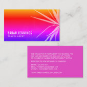 Beach Palm Leaf Silhouette, Reisen & Tourismus Visitenkarte (Vorne/Hinten)