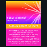 Beach Palm Leaf Silhouette, Travel Agent Advert Flyer<br><div class="desc">Beach Palm Leaf Silhouette,  Travel Agent Werbung Flyer durch das Business Card Store.</div>