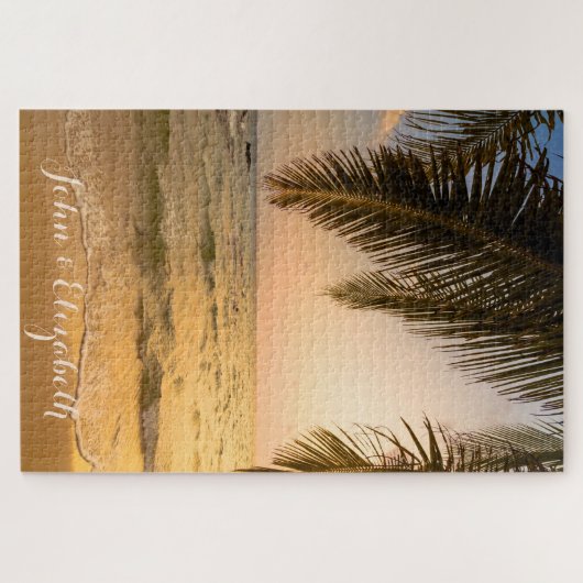 Beach Palm Sunset Puzzle (Horizontal)
