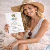 Beach Palm Tree 40th Birthday Einladung