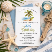Beach Palm Tree 99th Birthday Einladung
