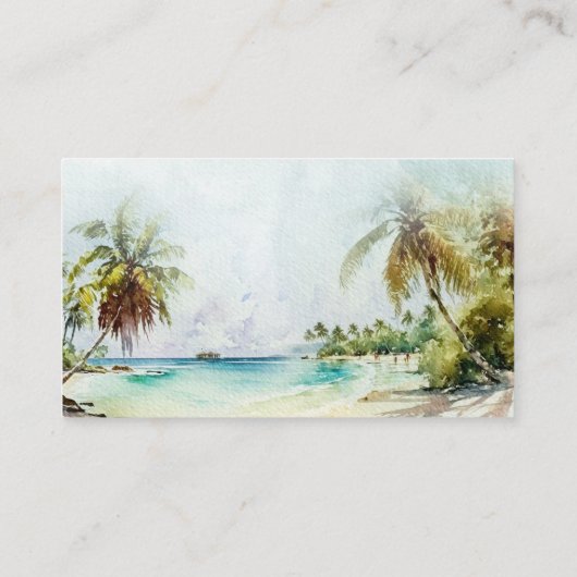 Beach Palm Tree Brautparty Anfrage Begleitkarte (Rückseite)