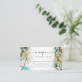 Beach Palm Tree Brautparty Anfrage Begleitkarte (Stehend Vorderseite)