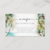 Beach Palm Tree Brautparty Anfrage Begleitkarte (Vorderseite)