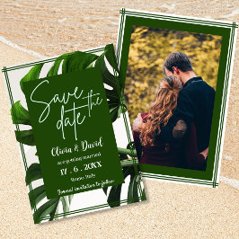 Beach Palm Tree Destination Tropical Save the Date Einladung