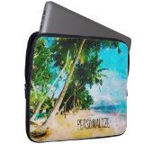 Beach Palm Tree Laptop-Sieb Laptopschutzhülle (Vorne Rechts)
