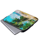 Beach Palm Tree Laptop-Sieb Laptopschutzhülle (Vorne Knopf)