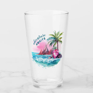 Beach Palm Tree Mountain View Erlebnis erwartet Glas