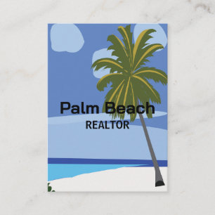 Beach Palm Tree Realtor Beach Visitenkarte