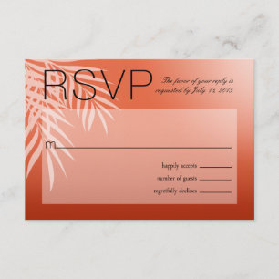 Beach Palm Tree Silhouette UAWG   Koralle RSVP Karte
