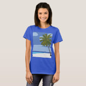 Beach Palm Tree Sommerurlaub Strand T-Shirt (Vorne ganz)