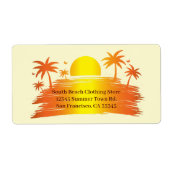 Beach Palm Tree Sunset Tropical Personal Business (Vorne)