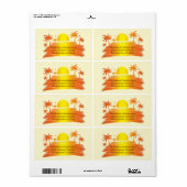 Beach Palm Tree Sunset Tropical Personal Business (Vorne)