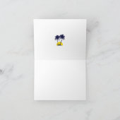 Beach Palm Tree Thank You Card Dankeskarte (Innenseite)