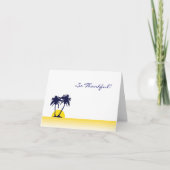 Beach Palm Tree Thank You Card Dankeskarte (Vorderseite)