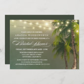 Beach Palm Tree Tropical Bridal Dusche Einladungen (Vorne/Hinten)
