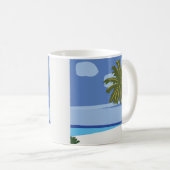 Beach Palm Tree Vacation Beach House Kaffeetasse (VorderseiteRechts)