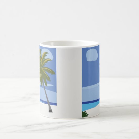 Beach Palm Tree Vacation Beach House Kaffeetasse (Mittel)