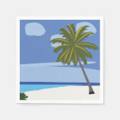 Beach Palm Tree Vacation Beach Party Serviette (Vorderseite)