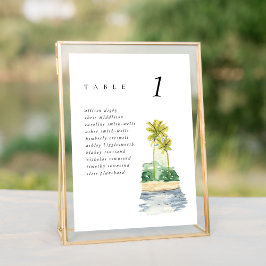 Beach Palm Trees 12x18" Hochzeitskarte