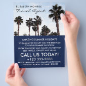 Beach Palm Trees, Agent-Werbung Flyer (Hand)