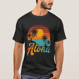 Beach Palm Trees Aloha Hawaii Familienurlaub T-Shirt
