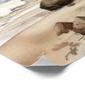 Beach Palm Trees Art Print Poster (Ecke)