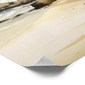 Beach Palm Trees Art Print Travel Poster (Ecke)