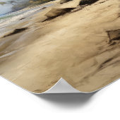 Beach Palm Trees Art Print Travel Poster (Ecke)