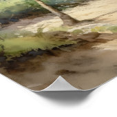 Beach Palm Trees Art Print Travel Poster (Ecke)