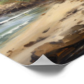 Beach Palm Trees Art Print Travel Poster (Ecke)