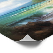 Beach Palm Trees Art Print Travel Poster (Ecke)