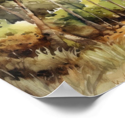 Beach Palm Trees Art Print Travel Poster (Ecke)