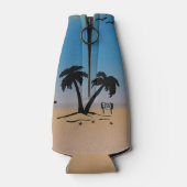 Beach Palm Trees Flaschenkühler (Rückseite)