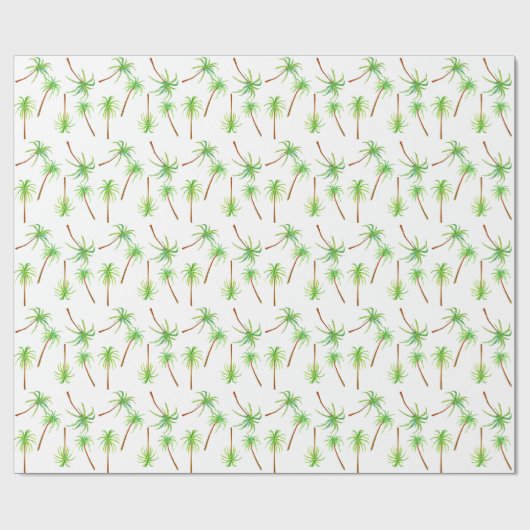 Beach Palm Trees Geschenkpapier (Flach)