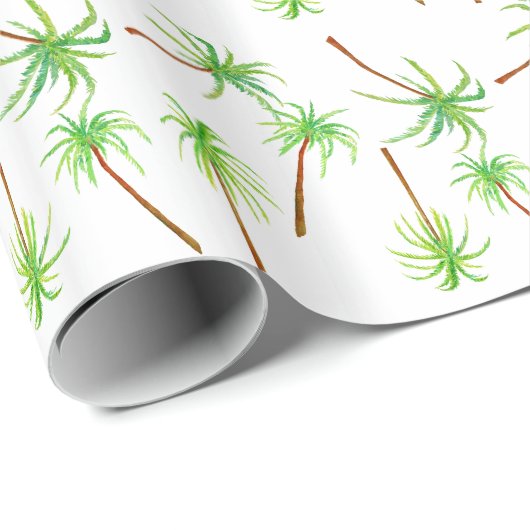 Beach Palm Trees Geschenkpapier (Rolleneckpunkt)