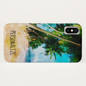 Beach Palm Trees iPhone X Fall Case-Mate iPhone Hülle (Rückseite (Horizontal))