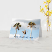 Beach Palm Trees Karte (Gelbe Blume)