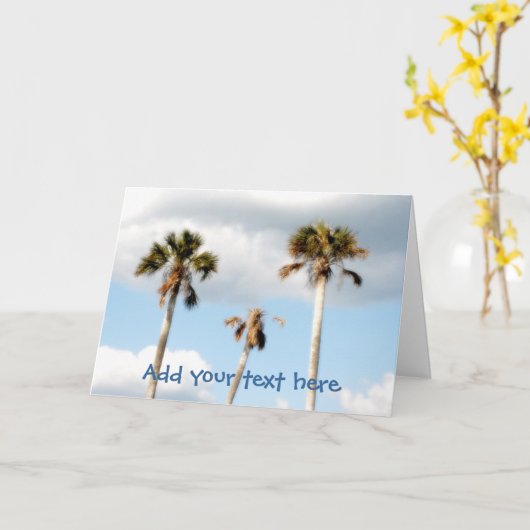 Beach Palm Trees Karte (Gelbe Blume)