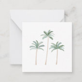 Beach Palm Trees Mitteilungskarte (Vorderseite)
